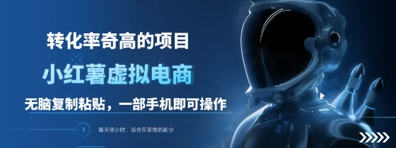 一单49.9，转化率奇高的项目，冷门暴利的小红书虚拟电商-富翁研习社